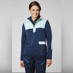 Helly Hansen Light Blue and Navy Quilted Top
